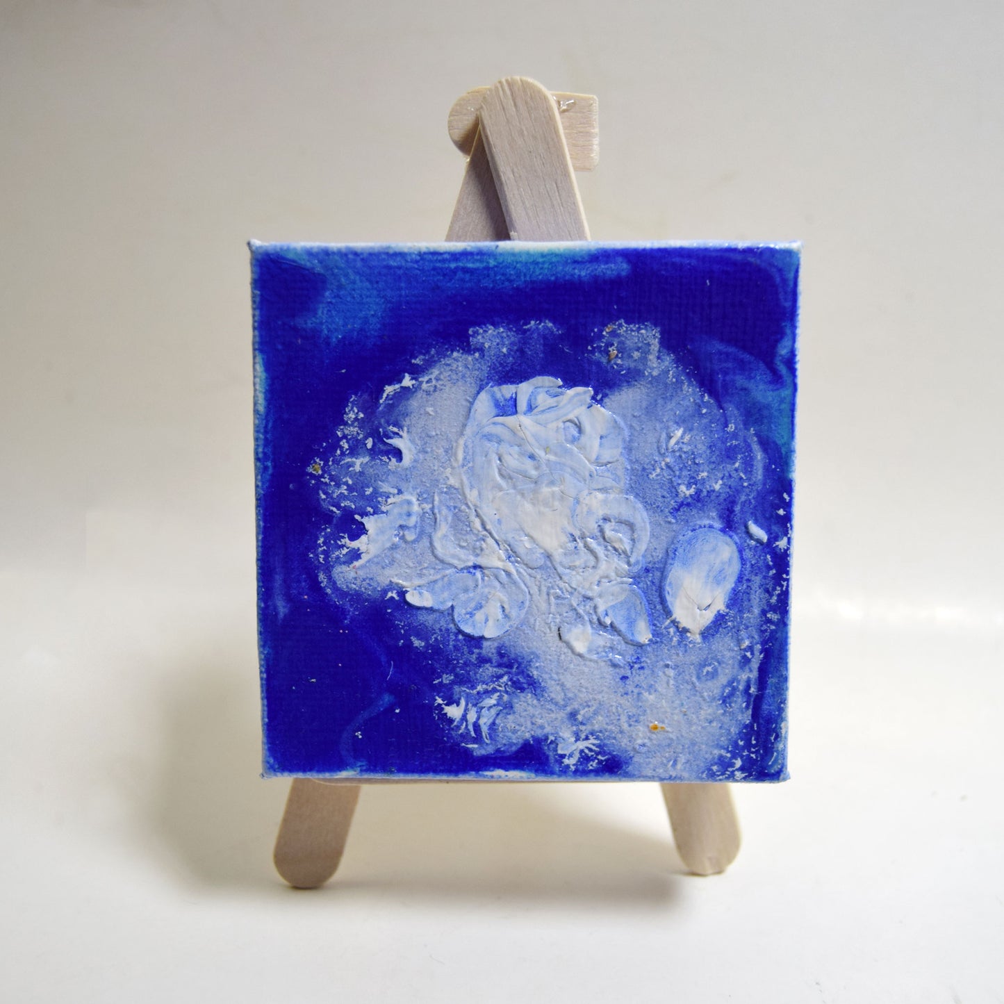 Blue Waves Abstract Small Canvas