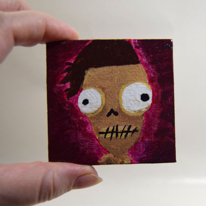 Shrunken Head Canvas Painting