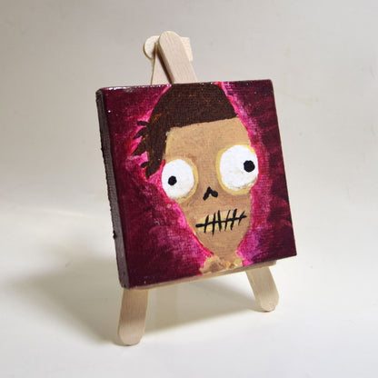 Shrunken Head Canvas Painting