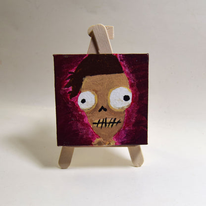 Shrunken Head Canvas Painting