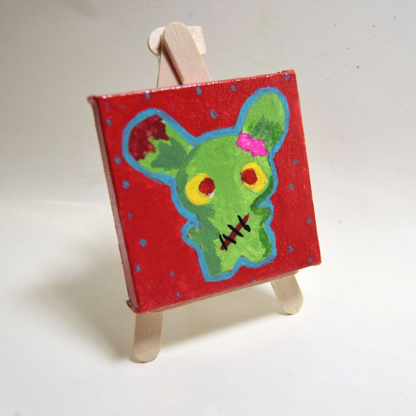 Zombie Bunny Small Canvas