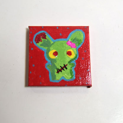 Zombie Bunny Small Canvas